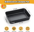 TeamFar Lasagna Pan, 9.4 x 7 x 2 Inch Stainless Steel Deep Baking Roasting Brownie Pan for Toaster Oven, Black Non-Stick Coating Rectangle Cake Pa...
