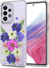 Unov Case Compatible with Galaxy A53 5G Clear with Design Soft TPU Shock Absorption Slim Embossed Pattern Protective Back Cover Case (Very Peri Bo...