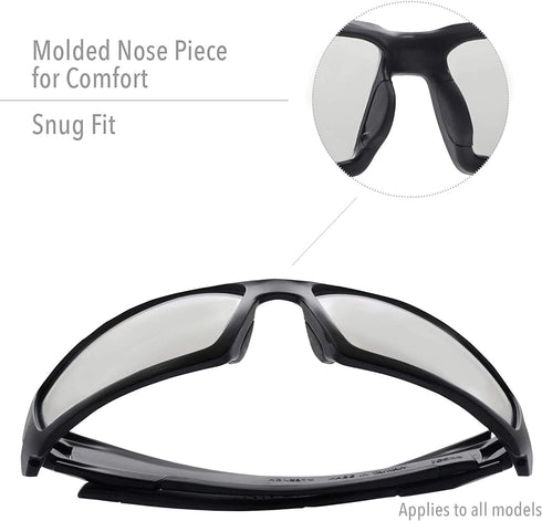 Honeywell Uvex Hypershock Safety Glasses, Brown Frame with Gold Mirror Lens & Anti-Scratch Hardcoat (S2964) 5.6 x 1.7 inch...