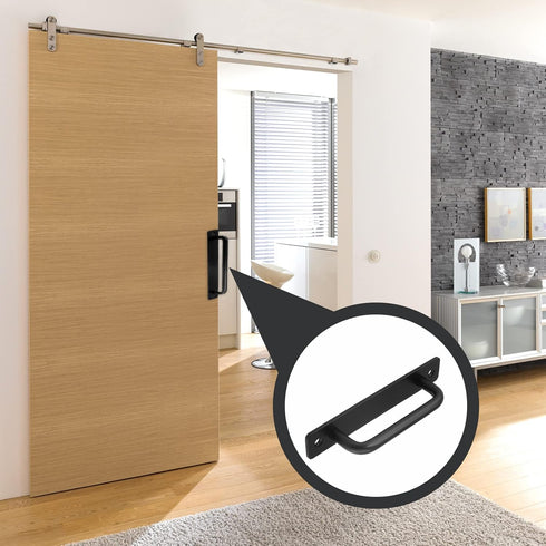 2 Pack Barn Door Pulls 5 inch Garage Handles Long Base Handle Pull for Shed, Gate with Mounting Screws(128mm,2 Pack)...