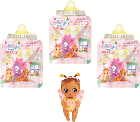 Baby Born Surprise Mini Babies Series 1 3 Pack - Unwrap Surprise Collectible Baby Doll, Butterfly or Mermaid Theme, for Kids Ages 3 and Up...