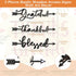 Yookeer 3 Pcs Thankful Grateful Blessed Letter Sign Wood Cutout Sculptures Arrow Signs Wall Decor Black Letters Rustic Wall Art for Home Bathroom ...