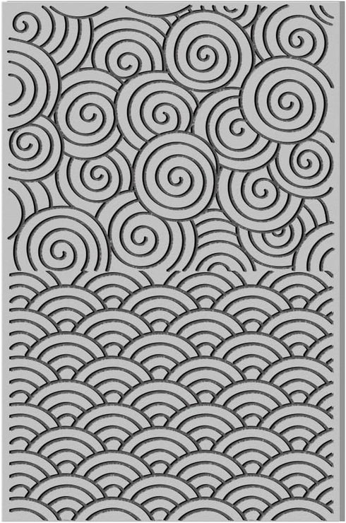 CHGCRAFT Waves Borders Lines Clay Texture Mat Clay Modeling Pattern Pad Texture Sheets for Polymer Clay Making Earrings Jewelry, 4x2.6inch...