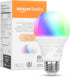 Amazon Basics - Smart A19 LED Light Bulb, 2.4 GHz Wi-Fi, 9W (Equivalent to 60W) 800LM, Works and Dims with Alexa Only, 1-Pack, Multicolor...