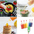 24 Pack 6oz Plastic Squeeze Bottles with Red Tip Caps and Measurement, Leak Proof Refillable Plastic Squeeze Condiment Bottles Container for BBQ, ...
