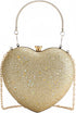 Sparkly Clutch Purses for Women Formal Clutch, Heart Shape Evening Bag, Purse Handbag for Wedding Cocktail Party...