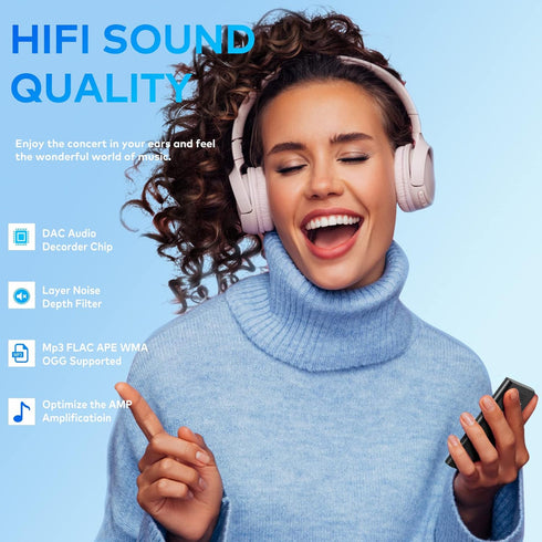 128GB MP3 Player, ZOOAOXO Music Player with Bluetooth 5.2, Built-in HD Speaker, FM Radio, Voice Recorder, Mini Design, Weigh 2.4 oz, HiFi Sound, I...