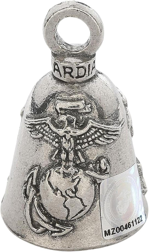 Guardian Bell Marines Bell Good Luck Bell w/Keyring & Black Velvet Gift Bag | Motorcycle Bell | Lead-Free Pewter | Good Luck Gift to Friends & Fam...