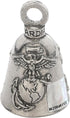 Guardian Bell Marines Bell Good Luck Bell w/Keyring & Black Velvet Gift Bag | Motorcycle Bell | Lead-Free Pewter | Good Luck Gift to Friends & Fam...