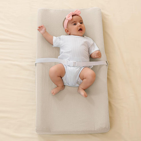 Muslin Changing Pad Cover for Baby Boys Girls, Ultra Soft Breathable Diaper Changing Table Pad Cover, Neutral Fitted Changing Pad Sheets...