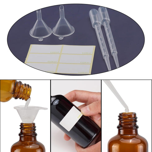 YIZHAO Amber Glass Dropper Bottle 1oz, Tincture Bottles with Glass Dropper, for Essential Oils, Aromatherapy, Cosmetic, Laboratory, Pharmacy, Liqu...