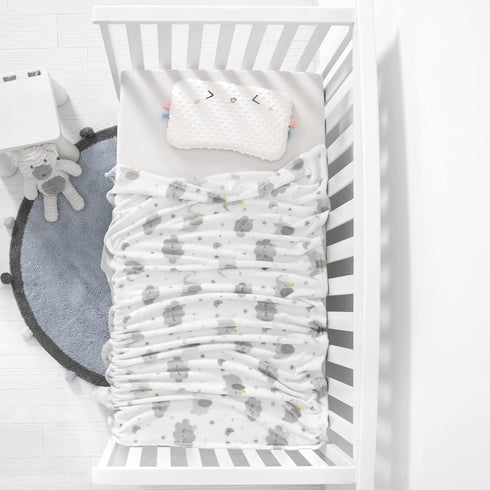 TILLYOU Toddler Blanket for for Boys Girls, Flannel Fuzzy Baby Blanket for Boys Girls, 40" x 50", Grey Cloud & Elephant...