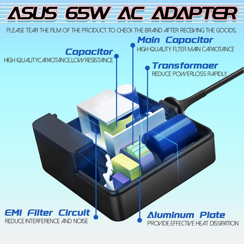 19V 3.42A 65W 4.5 * 3.0mm Laptop Adapter for Asus EXA1203YH B400A Notebook EXA1203XH Power Adapter AC Charger chromebook PU550 PU550CA PU401 PU401...