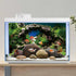 AWERT 24x12 inches Arch Stone Aquarium Background River Bed & Lake Aquarium Vinyl Background Aquatic Plant Fish Tank Background...
