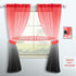 Mrs.Naturall Red and Black Curtains 63 Inch Length for Bedroom Decor Set of 1 Single Sheer Panel Elegant Ombre Modern Red Black Curtains for Livin...