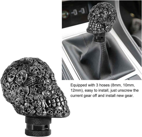 Fydun Skull Gear Stick Shifter Knob Car Modified Manual Gear Shift Knob Stick Lever Shifter Universal for Cars Truck Vehicle...
