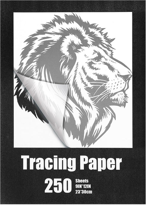 250 Sheets Tracing Paper for Drawing Light Up Tracing Paper Pad Translucent Paper Sketching Tracing Paper for Kids Pencil Marker Ink DIY Crafts Pa...