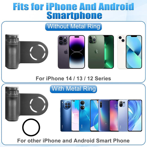 Magnetic Camera Handle Bluetooth Bracket - for Magsafe Tripod Mount Smartphone Camera Grip Holder Stand with 1/4 Screw Cold Shoe Bluetooth Wireles...