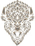 Bison Head Stencil, 8.5 x 11 inch (M) - Classic American Buffalo Bison Head Stencils Template for Painting...