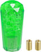 Gear Shifter Knob Kit, 10cm Faux Crystal Stick Shifter Lever Knob Universal for Automatic and Manual Vehicles Durable Acrylic Green with 2 Adapter...