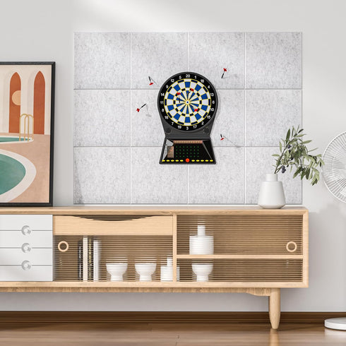 MaxGear Cork Boards for Walls 2 Pack Light Gray Felt Wall Tiles, 11.8" × 11.8" Dartboard Wall Protector Cork Board for Office Pin Board Tack Board...