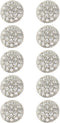 Jerler 10 Pcs Sliver Rhinestone Buttons Crystal Embellishments Sew on Clothing Buttons...