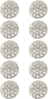 Jerler 10 Pcs Sliver Rhinestone Buttons Crystal Embellishments Sew on Clothing Buttons...