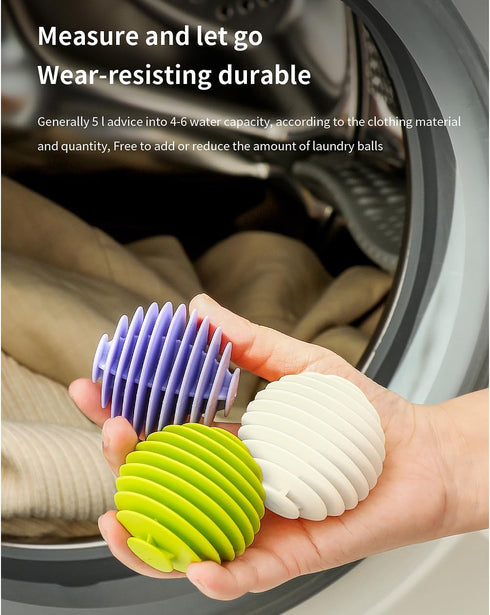 Dryer Balls Laundry Reusable Anti Static?Laundry Agitator Balls for Washing Machine?Tangle Free for Washer,Softens Fabrics, Prevents Tangles, Enha...