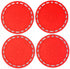 Silicone Hot Pads (Set of 4) - 6 in 1 Multi-Purpose Kitchen Tool, Pot Holder, Splatter Guard, Microwave Cover, Jar Opener, Decorative Trivet, Red,...