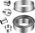 Round Cookie Cutters Set 12 Pieces Bistcuit Cookie Cutters Circle Pastry Cutters Round Donut Ring Molds for Baking for Pastries Doughs Doughnuts...