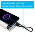 Short Micro USB Fast Charging Cable 0.9in, Flat Cord USB A to Micro USB Charging and Data Sync Cable, Portable Buckle Design,for Power Bank, Phone...