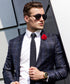 Premium Trio Cluster Flower Lapel Pin - Formal Boutonniere for Men, Flower Brooch Pin...