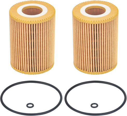 2Pcs Oil Filter Compatible With Mercedes-Benz Freightliner Jeep Dodge Vehicle E350 GL350 ML350 R320 R350 S350 Sprinter 2500 3500 Grand Cherokee 20...