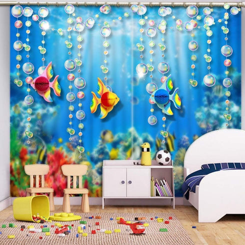 Cheerland Under The Sea Party Decorations Tropical Fish Bubble Garland Mermaid Birthday Supplies Baby Shark Theme Party Ocean Backdrop Sea Creatur...