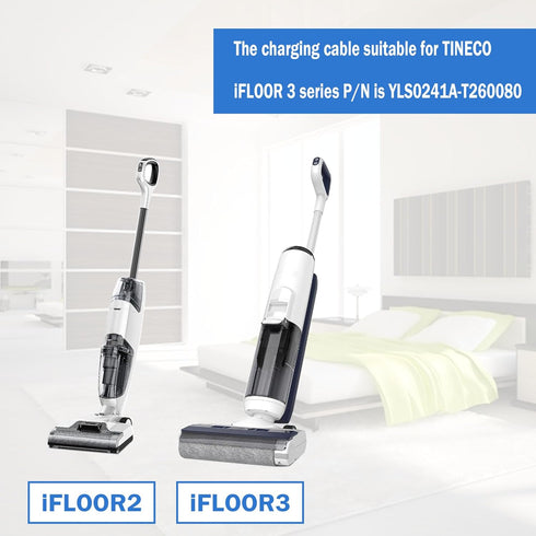 Charger Replacement for TINECO Vacuum Cleaner Charging Cord iFLOOR 2, iFLOOR 3, A10 A11 Floor ONE S3, 26V AC Power Adapter YLS0241A-T260080...