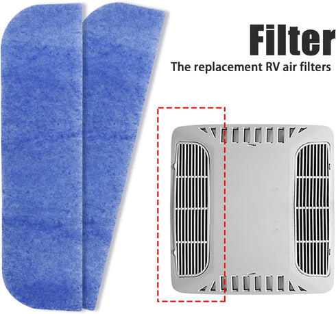 4 Pcs Domestic Rv Air Conditioner Filters RV AC Filter Achieved MERV 6 Rating Air Filter (4 * 16 * 0.59)...