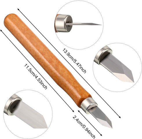 Marking Knife Woodworking Marking Knife Thin Blade Dual Double Bevel Striking Knife Hardened Mn-V Steel Heat Treated Striking Marking Knife (2 Pie...