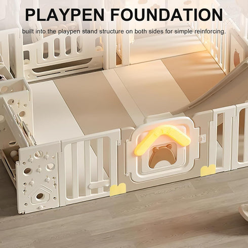 SOLUSTRE 2pcs Playpen Stabilizer Playpen Accessories Replacement Anti Slip and Anti Collapse Safety Baffle Yellow...