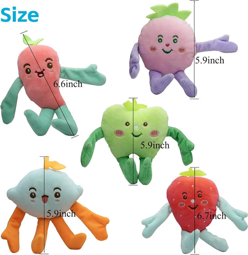 Cute Carrot Fruits Dog Squeaky Toys Dog Toy for Pet Puppy Small Dog (Pack for 13)...