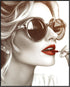 Posterizer 1 pcs-girly chic classic beauty-red lips and sunglasses 1-Photography Art Gift for Women, Fashionistas, Designer Fashion Fans Decor fo...