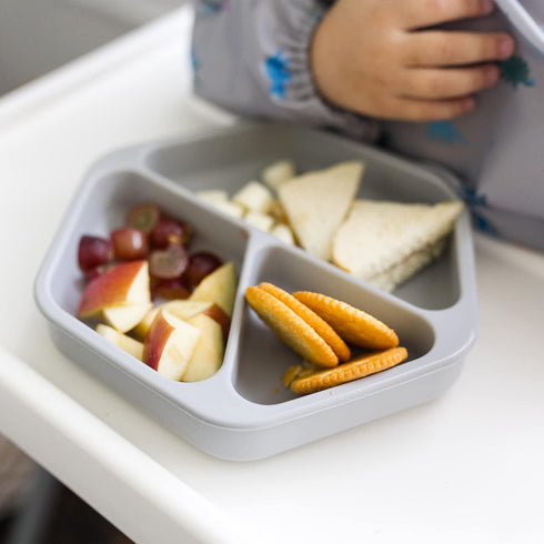 Tiny Twinkle Silicone Suction Baby Plate, Suction Grip Divided Dish for First Foods and Self-Feeding Toddlers, Baby Led Weaning Supplies for Indep...