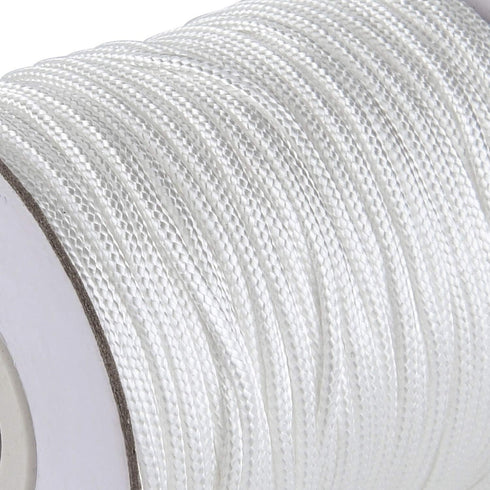 2 Roll Braided Nylon Lift Shade Cord with Wood Pendants, 55 Yards 1.8 mm Replacement Blind Cord String for Window Blinds, Roman Shades, Gardening,...