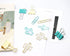 Gold Blue Binder Clips and Paper Clips Set (3-in-1 Boxed), for Office School Supplies Teachers Classroom Daily use...