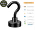 Neosmuk Black Magnetic Hooks,Heavy Duty Earth Magnets with Hook for Refrigerator, Extra Strong Cruise Hook for Hanging, Magnetic Hanger for Curtai...