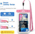 JOTO IPX8 Floating Waterproof Phone Holder Pouch, Float Universal Waterproof Case for iPhone 14 13 12 11 Pro Max XS XR 8 7 Galaxy Pixel Up to 7", ...
