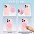 2PCS Round Silicone Suction Phone Case Adhesive Mount, Strong Grip Holder for Selfies & Shooting Videos, Anti-Slip, Durable, Easy to Use, iPhone &...