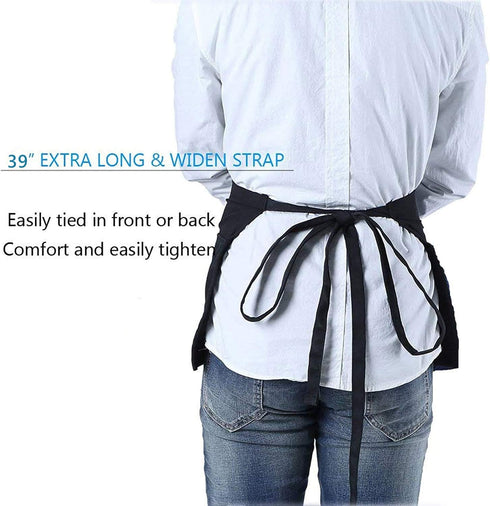 Waist Apron for Teachers with 3 Pockets Half Black Apron,Teachers Prefect Gift (teacher of ting humans)...