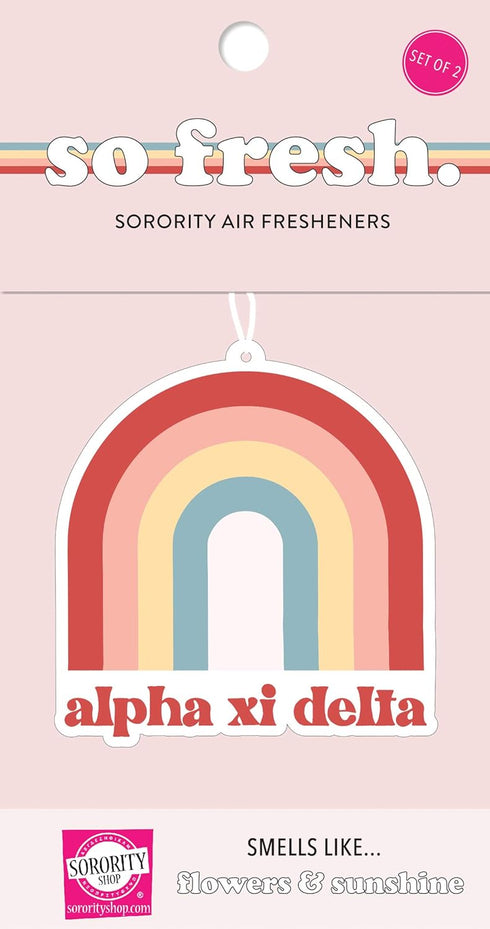 Alpha Xi Delta - Rainbow Air Freshener - 2/Pack - Flowers & Sunshine Scent...