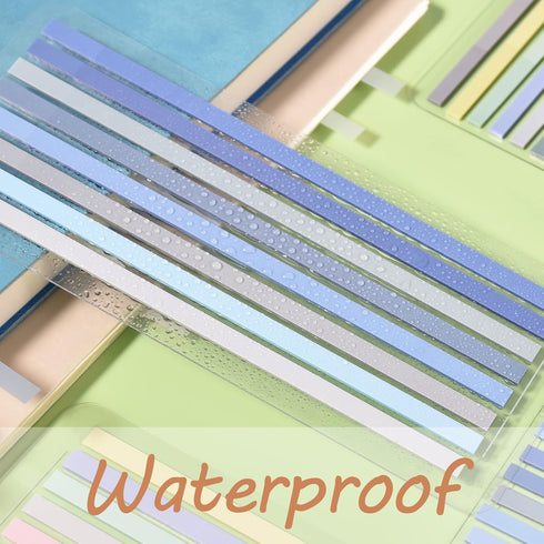 BAYTORY 1380Pcs Transparent Highlighter Tape Reusable, Clear Sticky Tabs for Annotating Books, Long Highlighting Strips Page Markers Index Tabs, S...