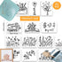 31PCS Flower Stencils for Painting Large Reusable Stencil Floral Bouquet Template Paint for Garden Outdoor Indoor Painting on Wood Wall Home Sign ...